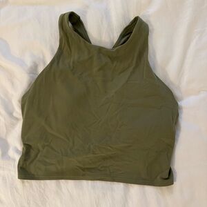 Athleta Conscious Crop bra in olive green size M (size A-C)